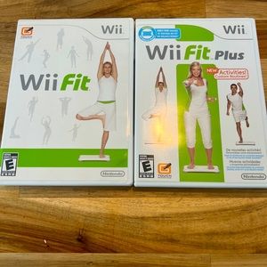 Bundle with case Wii Fit Plus & Wii Fit Nintendo Wii Game L020523